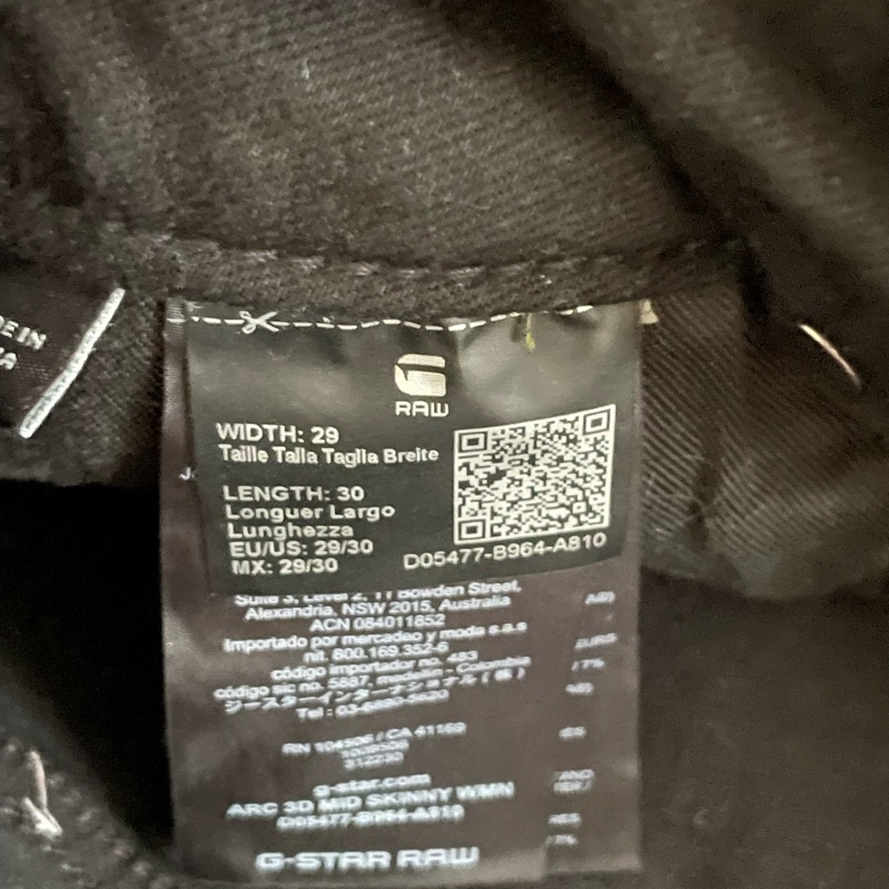 G-Star Raw Arc 3D Mid-Rise Skinny Jean in Black - Picture 5 of 10